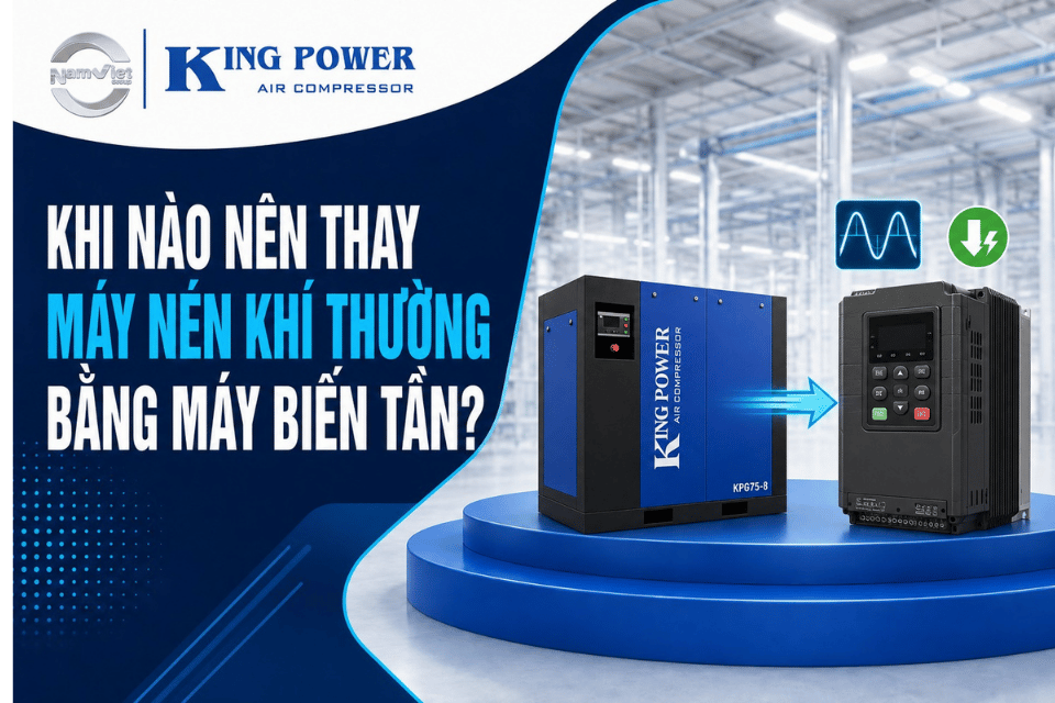 Khi nào nên thay máy nén khí thường bằng máy biến tần?
