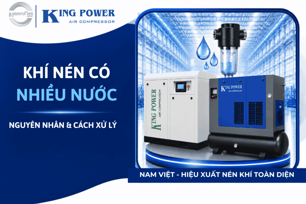 KHÍ NÉN CÓ NHIỀU NƯỚC NGUYÊN NHÂN VÀ CÁCH XỬ LÍ