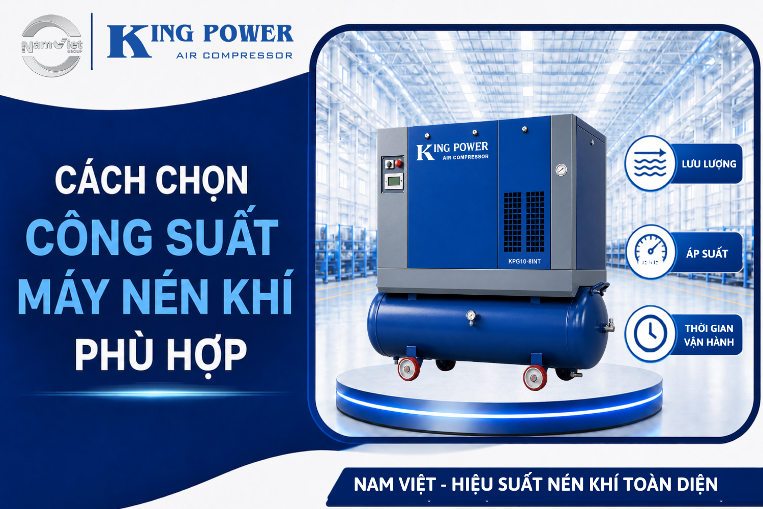 Cách chọn công suất máy nén khí phù hợp