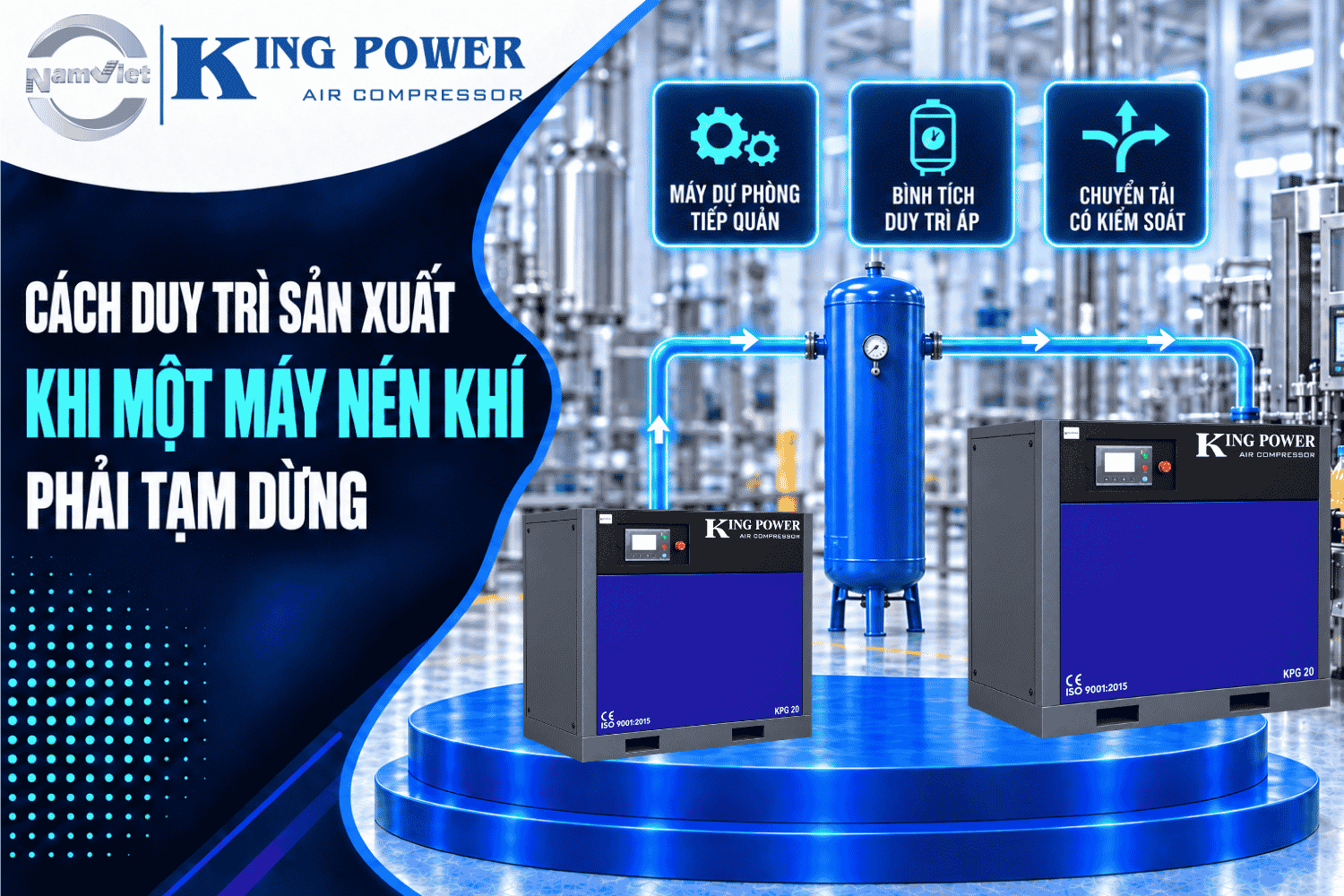 Cách duy trì sản xuất khi một máy nén khí phải tạm dừng